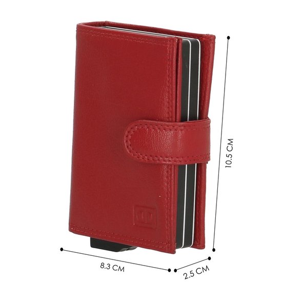Double-D FH-serie Dubbele pasjeshouder portemonnee | rood